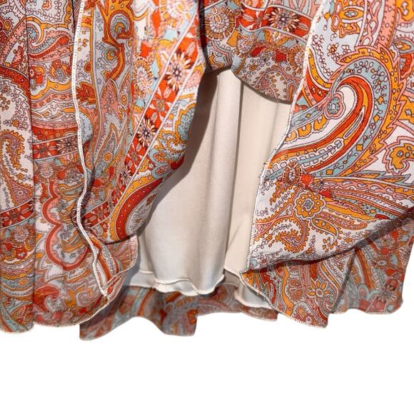 Kate and Lily Sz 4 Faux Wrap Dress Preppy Boho Feminine Flowy Colorful - Picture 6 of 11